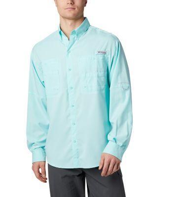 Men's Columbia PFG UPF 40 Tamiami™ II Long Sleeve Button-Down Shirt, Size: Medium, Blue Product Image