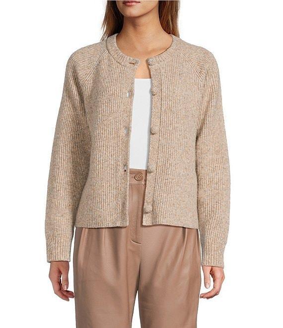 Antonio Melani Emilia Wool Blend Button Front Long Sleeve Cardigan Product Image