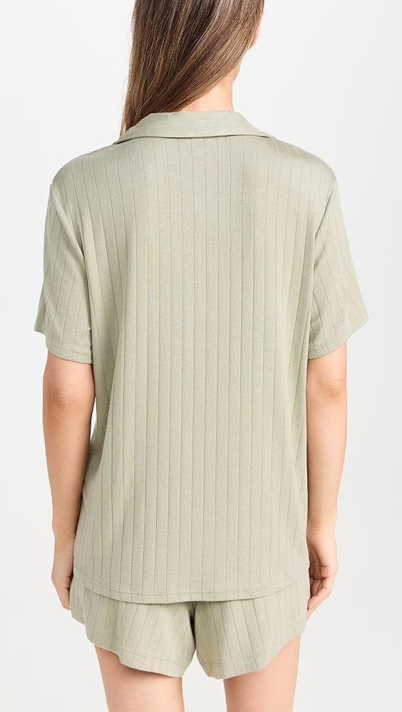 Eberjey Gisele Rib Relaxed Short PJ Set | Shopbop Product Image