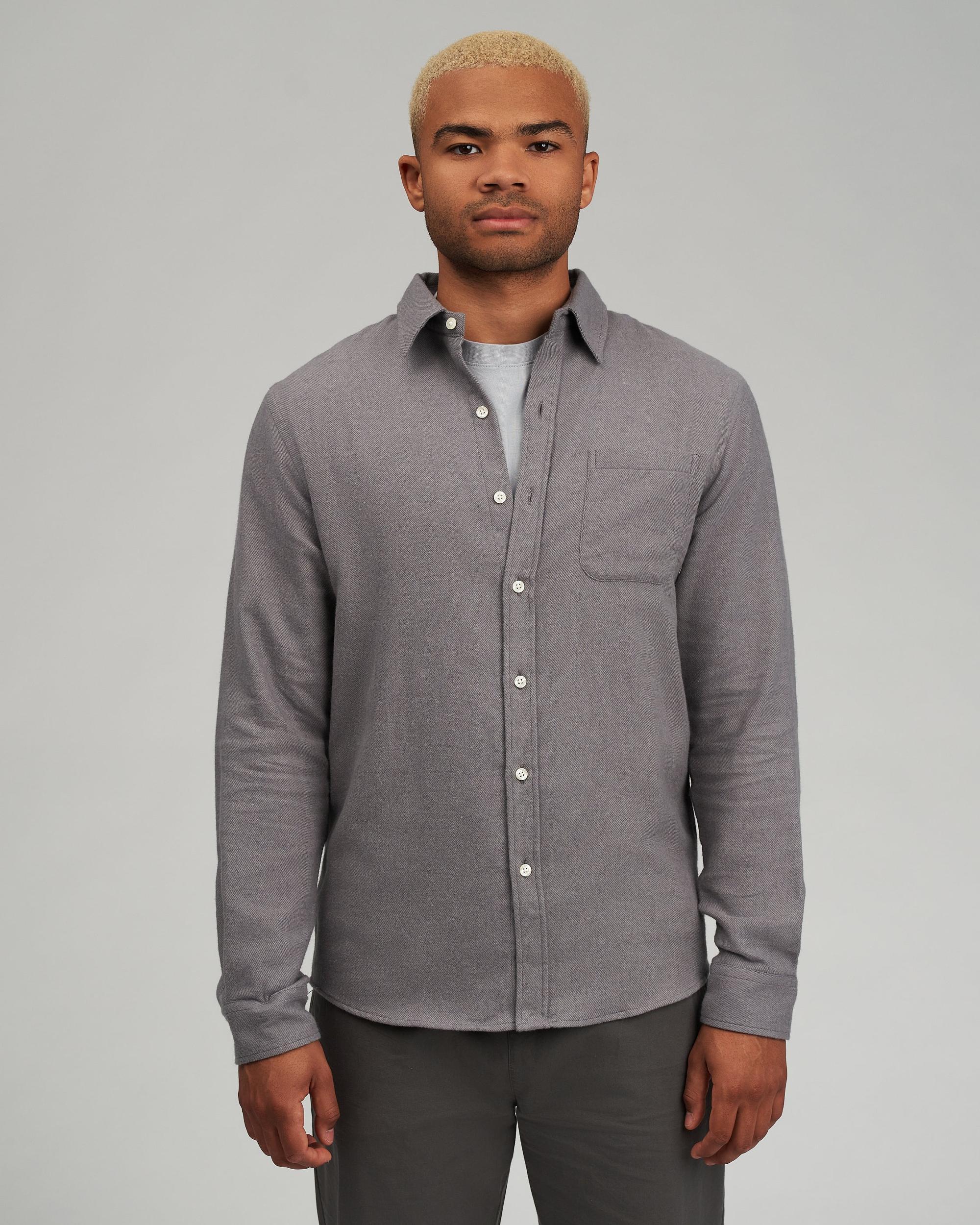 Organic Flannel Shirt - Faded Pink Product Image