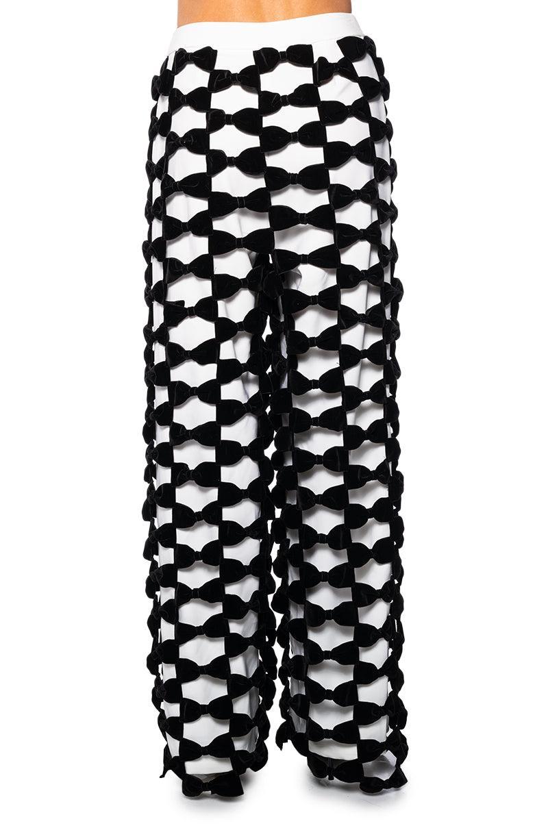 OPAL ALL OVER BOW DETAIL WIDE LEG PANT Product Image