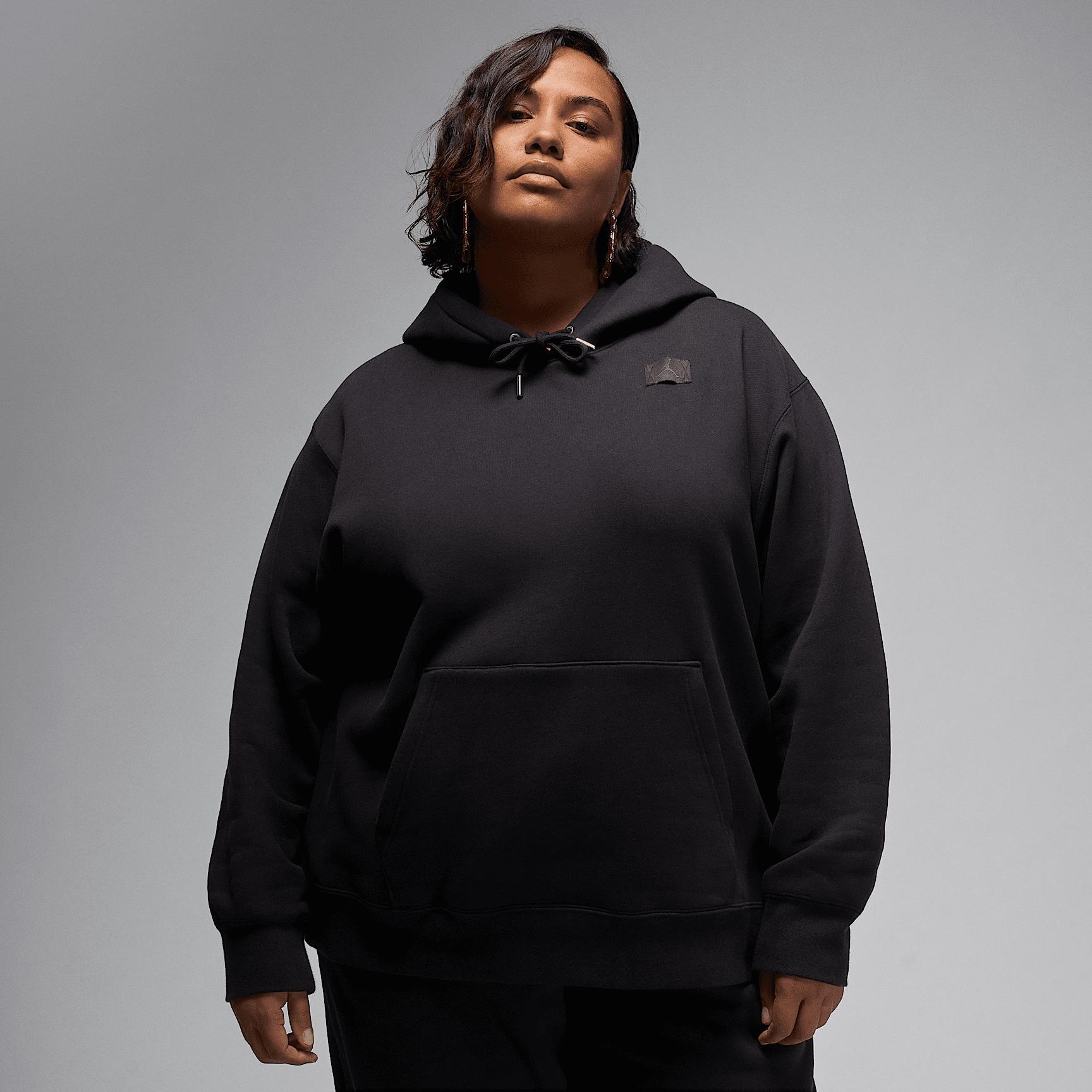 Jordan Flight Fleece Women's Satin-Lined Pullover Hoodie (Plus Size) Product Image