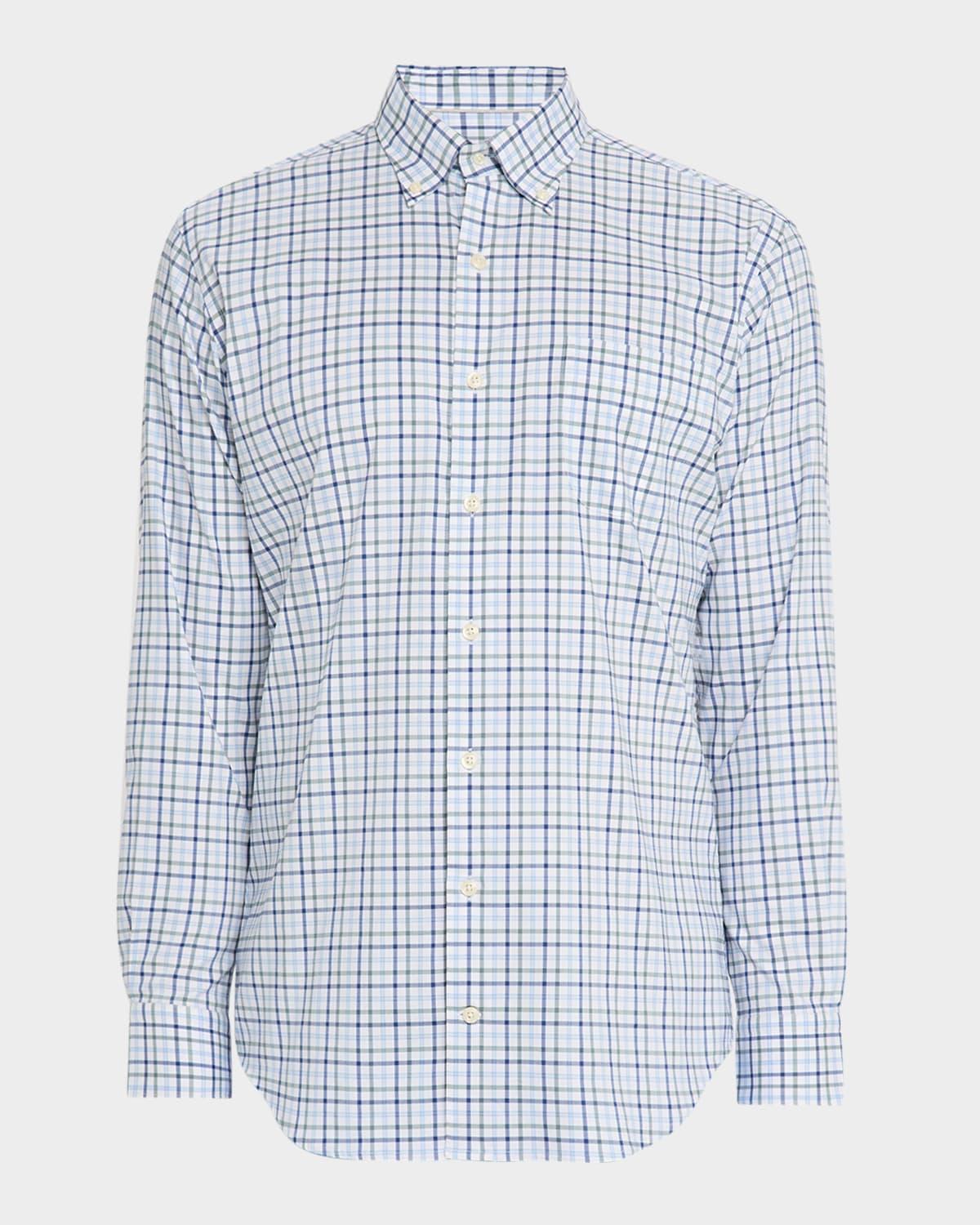 Mens Calgary Crown Lite Cotton-Stretch Check Sport Shirt Product Image