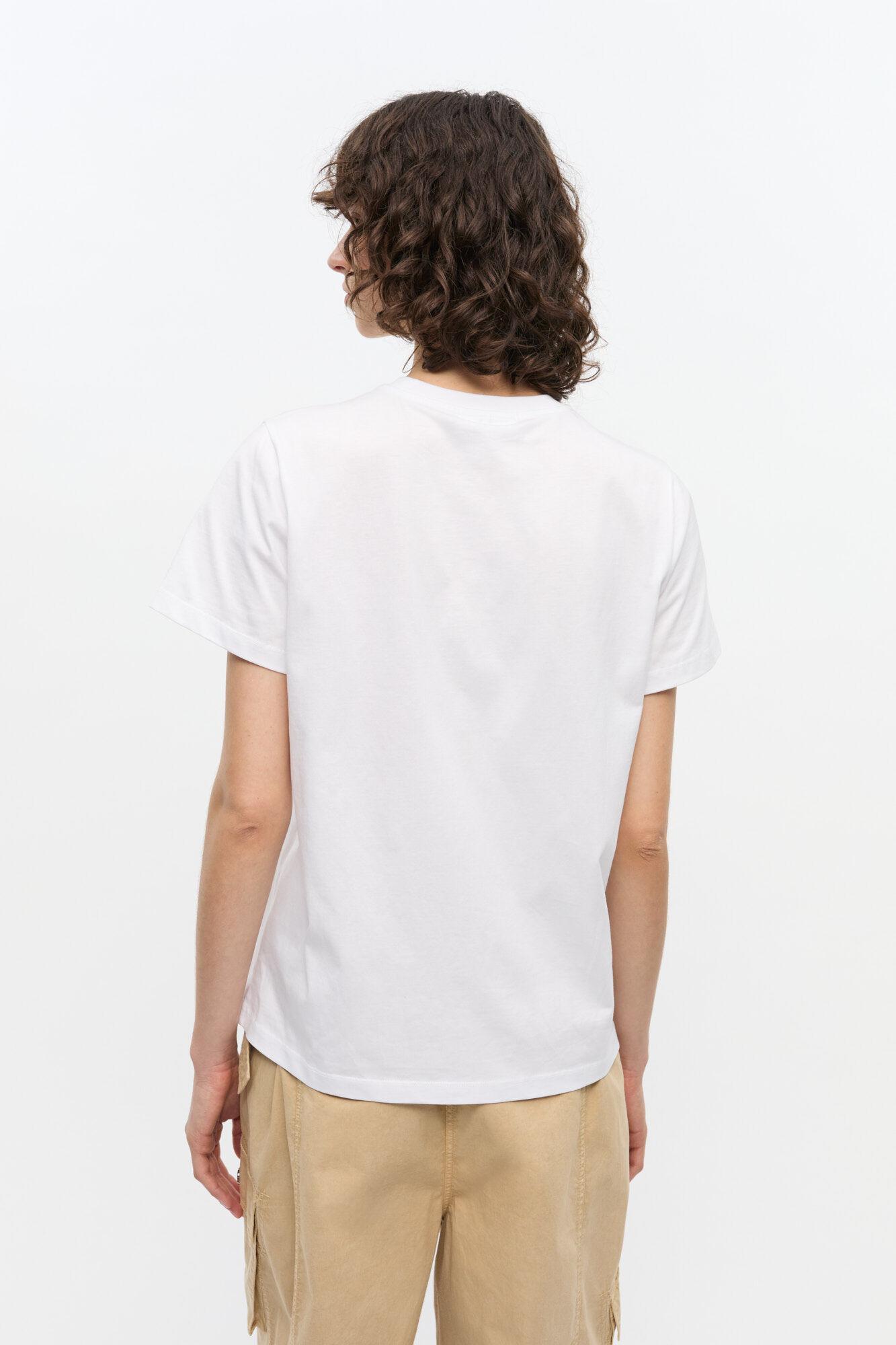 White Relaxed Jersey Kitty T-shirt Product Image