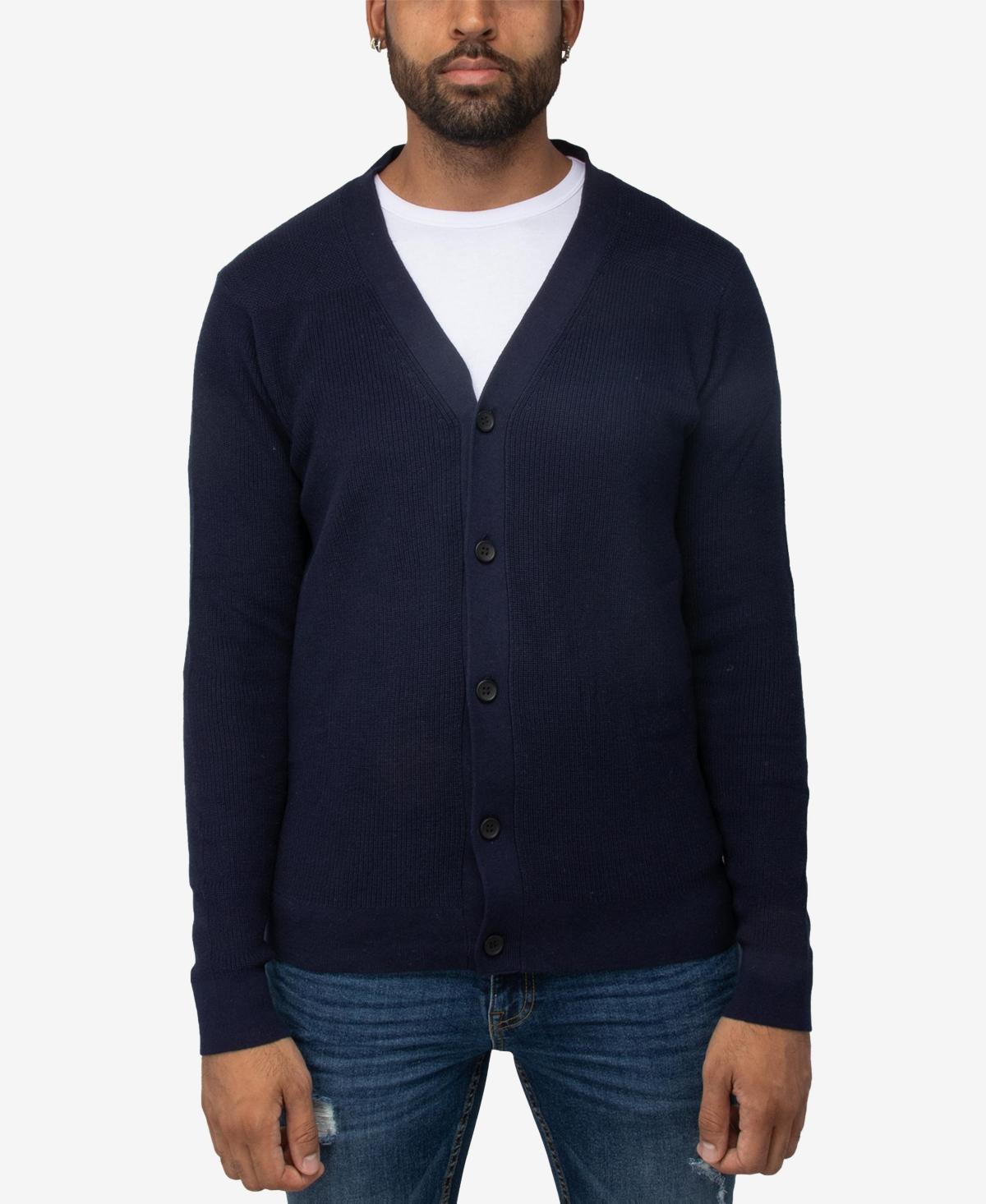 Men's Xray Basic Cardigan Sweater, Size: 3XL, Blue Product Image