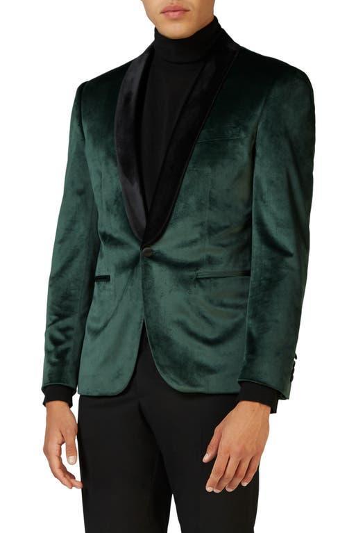 Men's OppoSuits Deluxe Novelty Modern-Fit Dinner Jacket Christmas Blazer, Size: 38 - Regular, Rich Green Dinner Product Image