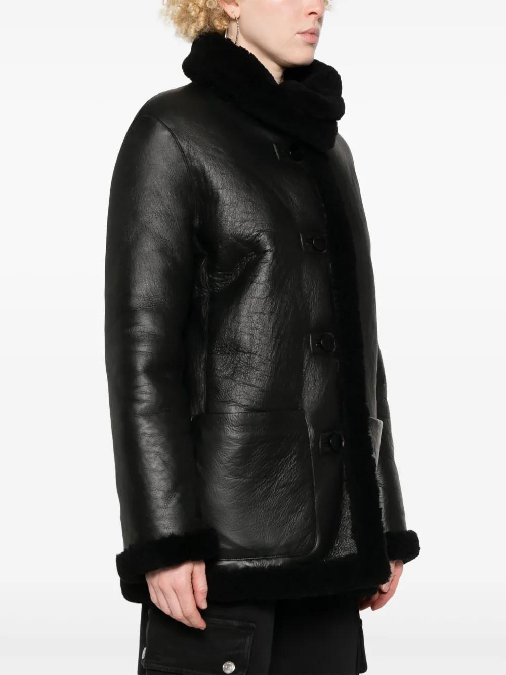 reversible leather coat Product Image