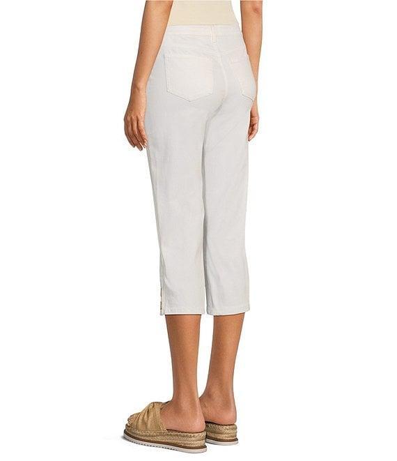 NYDJ Marilyn Lift Tuck® Technology Straight Leg Side Button Plackets Hem Crop Jeans Product Image