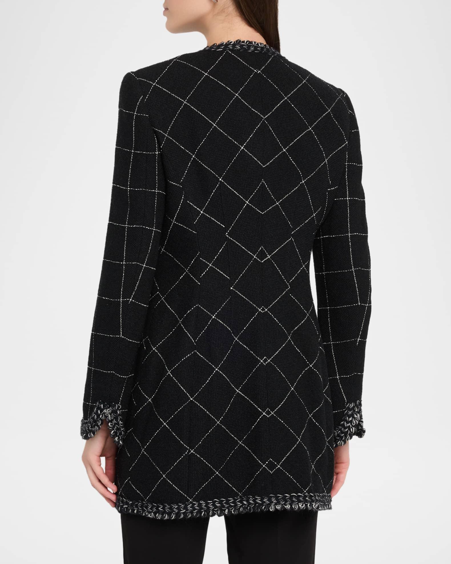 Windowpane Wool Single-Breasted Jacket Product Image