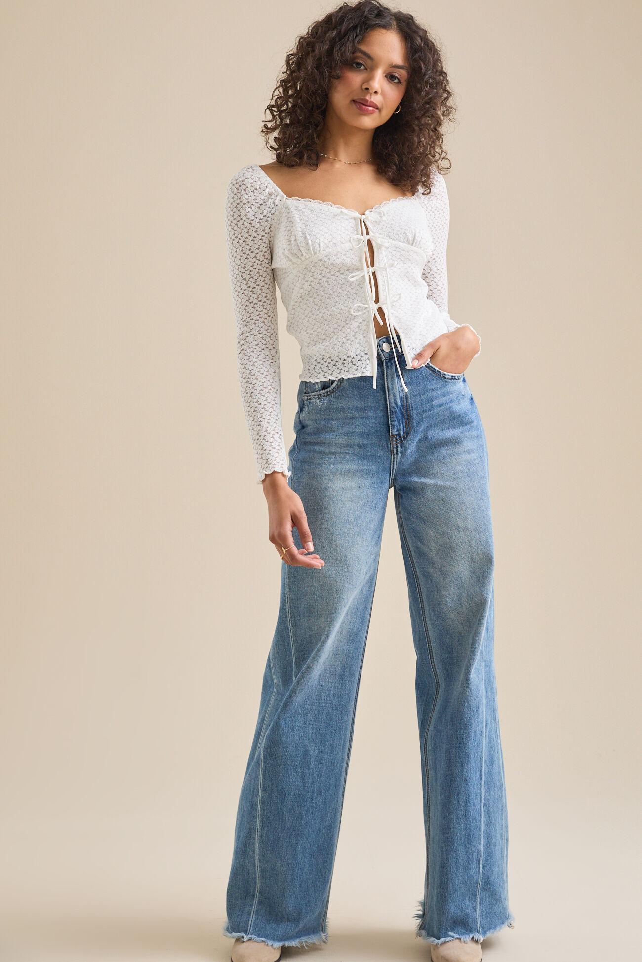 Hallie Lace Up Top Product Image
