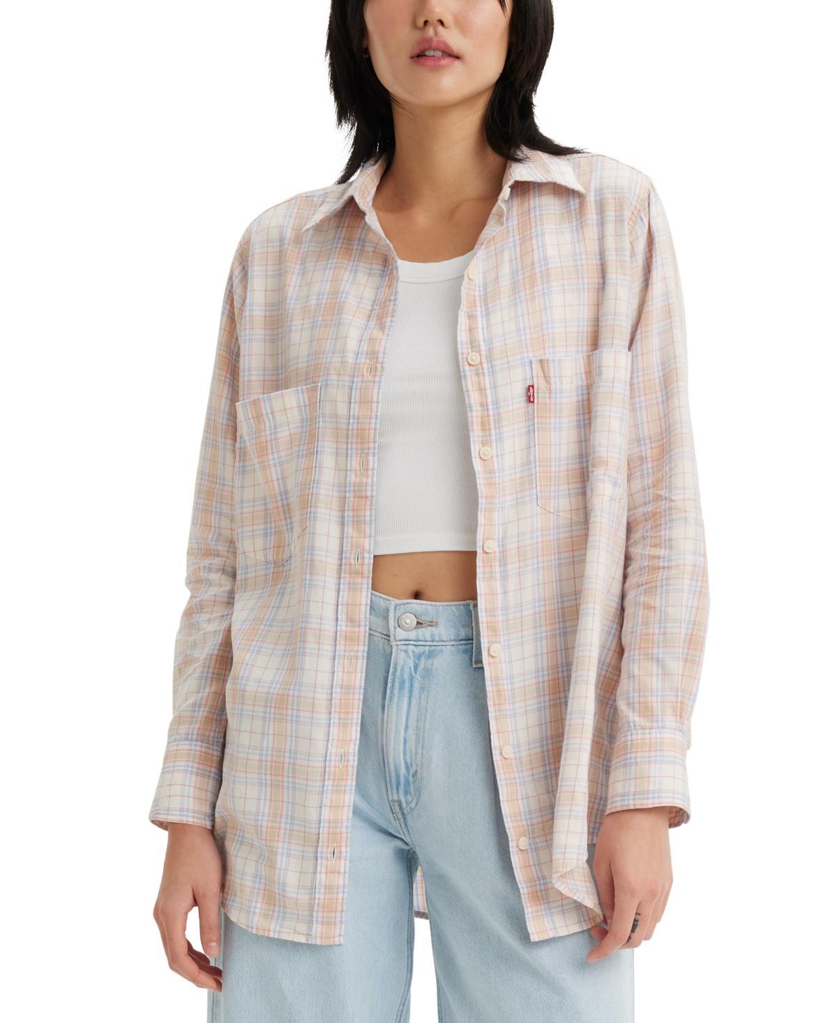 Levi's(r) Womens Hasina Tunic (Marion Plaid Fired Brick) Women's Blouse Product Image