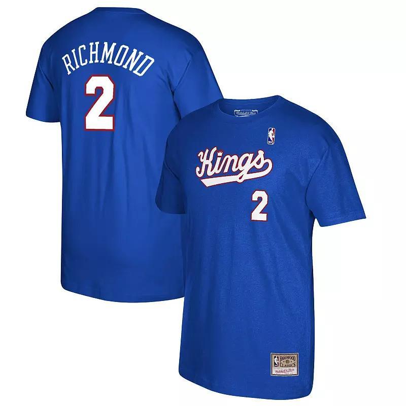 Men's Mitchell & Ness Mitch Richmond Royal Sacramento Kings 35th Anniversary Hardwood Classics Name & Number T-Shirt, Size: Small, Kng Blue Product Image