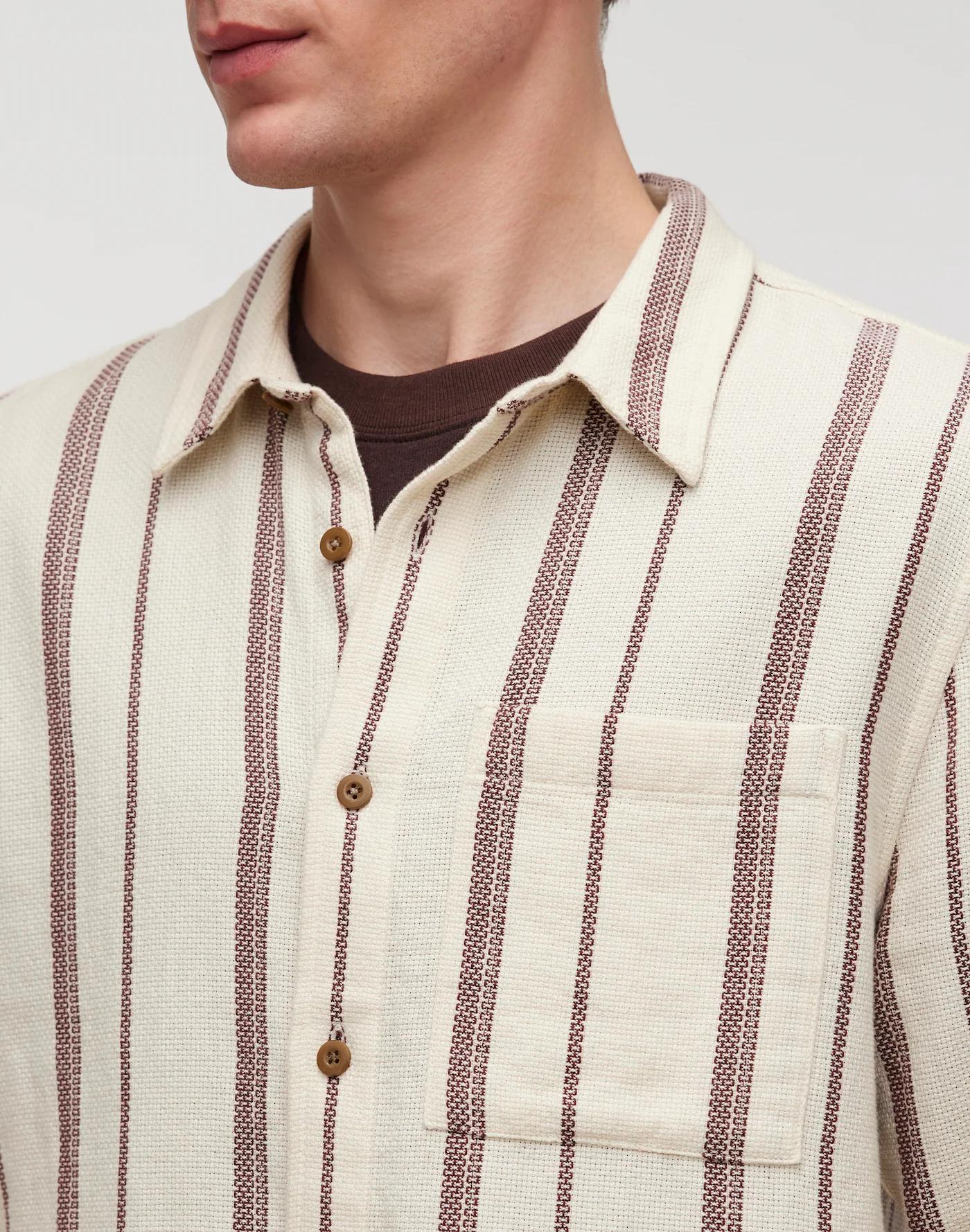 Easy Long-Sleeve Shirt in Cotton Dobby Product Image