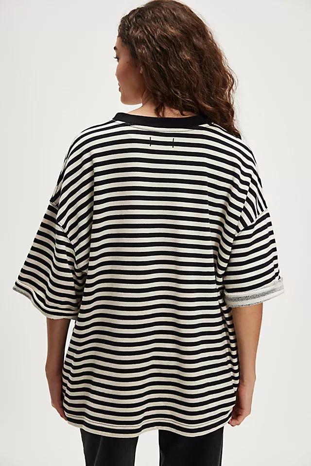 Classic Striped Short-Sleeve Crewneck Product Image