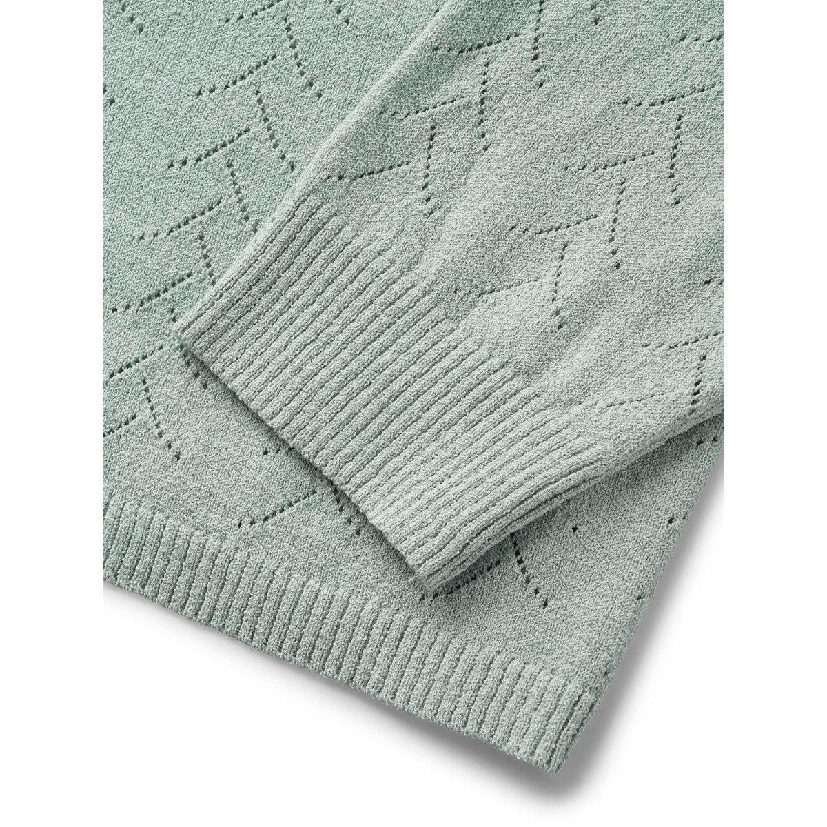 Plus Size Texture V Neck Lightweight Pullover Greenbean Women Casual Long Sleeve V-neck Everyday Pullovers BloomChic 22-24/3X Product Image