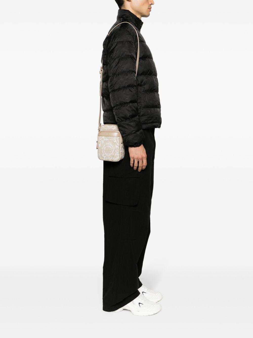 VERSACE Barocco Athena Messenger Bag In Neutrals Product Image