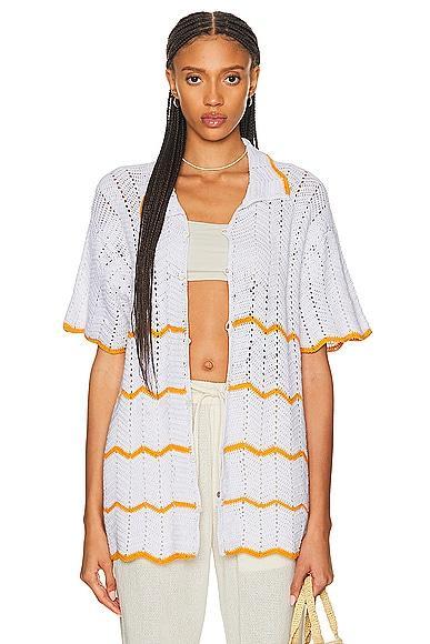 Crochet Short Sleeve Shirt Product Image