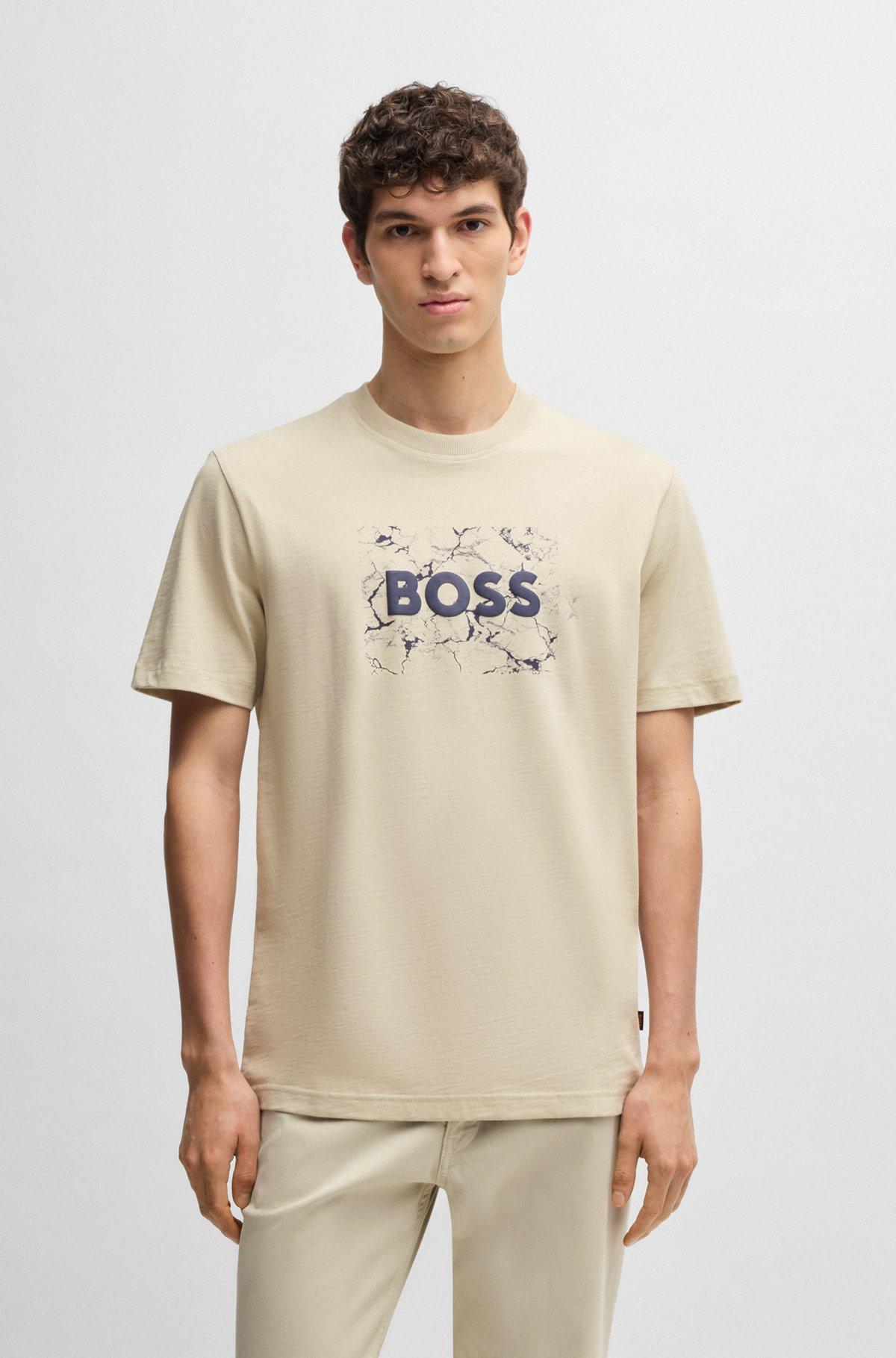 Cotton-jersey T-shirt with logo artwork Product Image