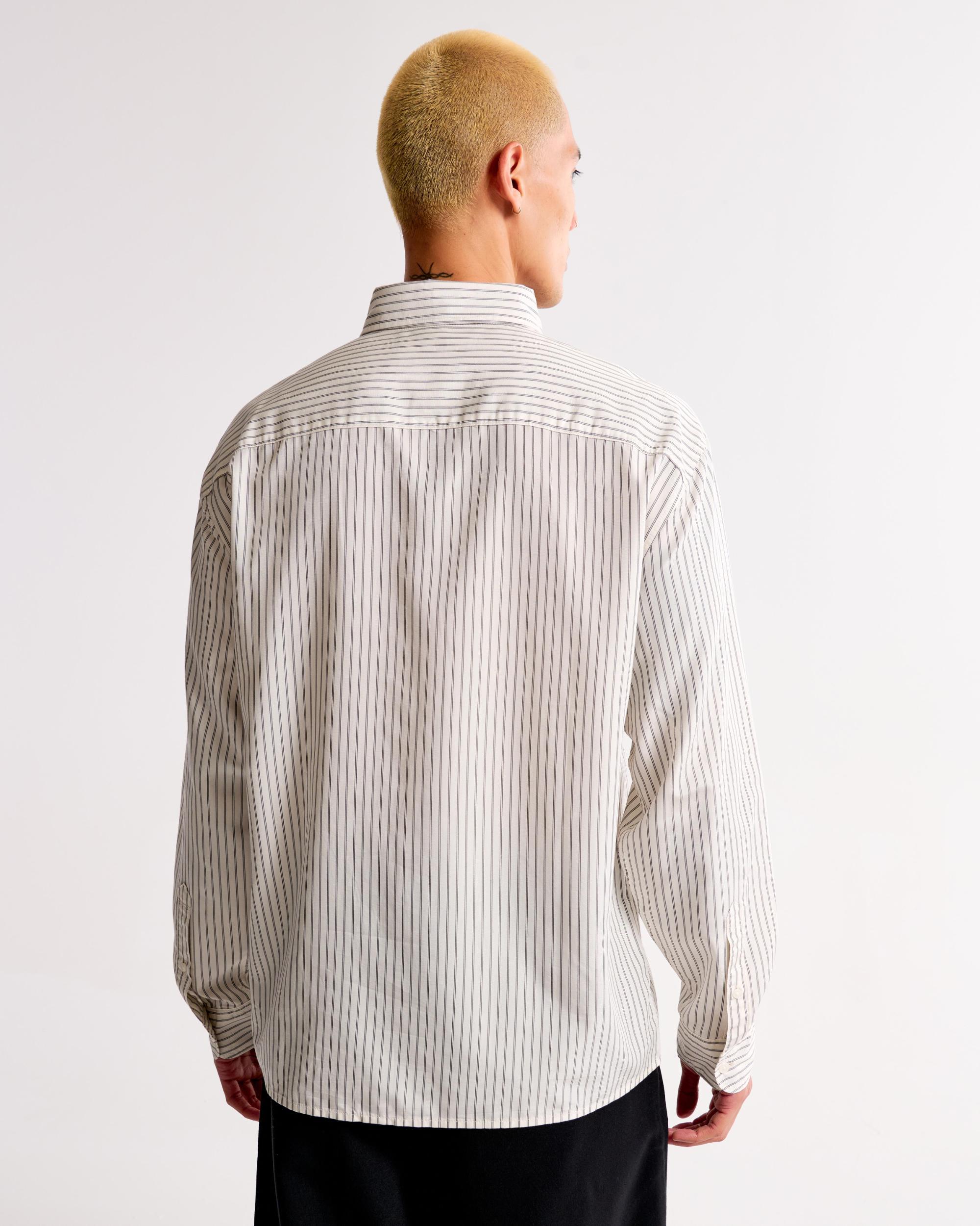 Long-Sleeve Cupro Button-Up Shirt Product Image