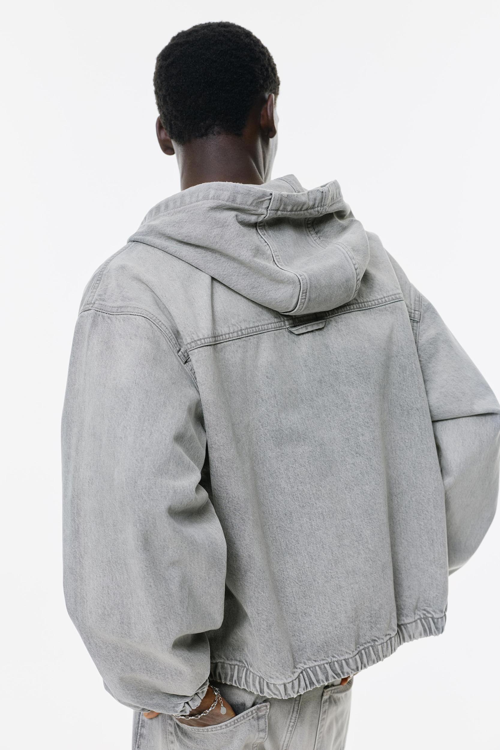 Denim hooded jacket Product Image