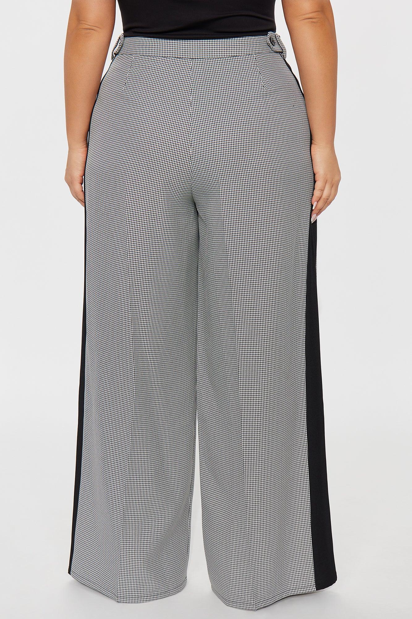 Jolie Houndstooth Trouser Pant 33 - Black/combo Product Image