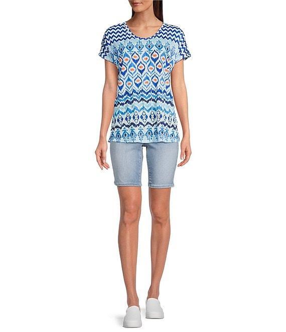 NYDJ Ella Straight Side Slit Denim Shorts Product Image
