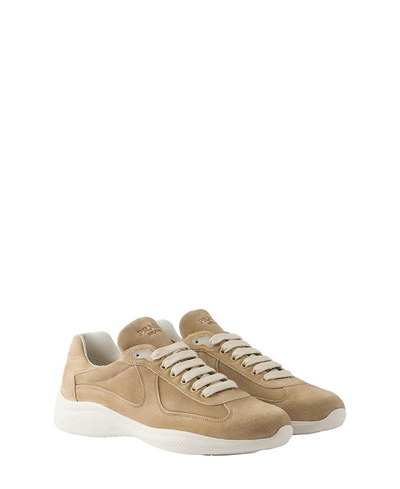 Prada Mens Americas Cup Suede Sneakers Product Image