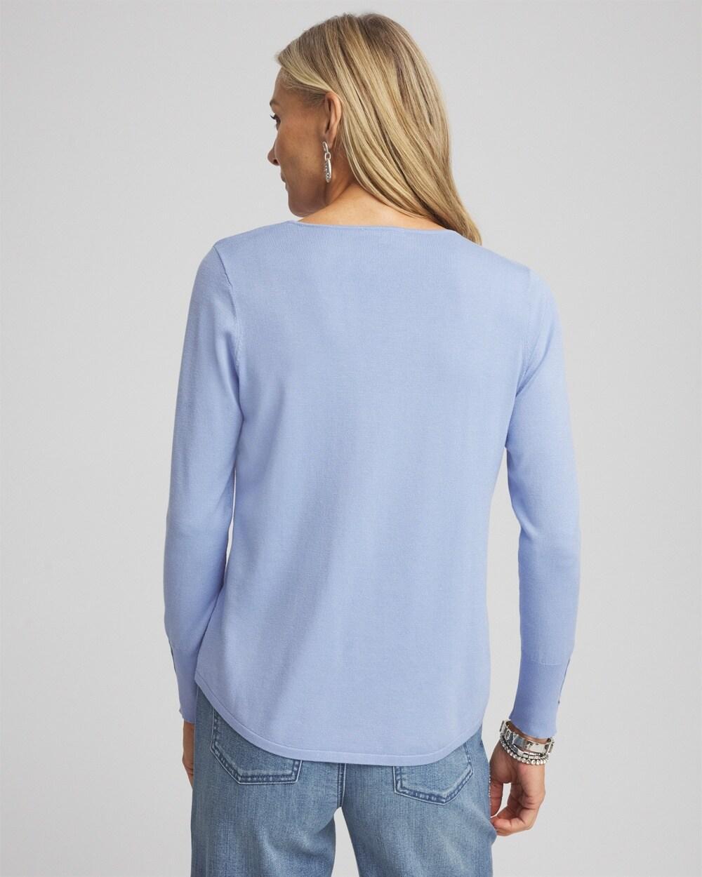 Abstract Print V-Neck Pullover Sweater Product Image