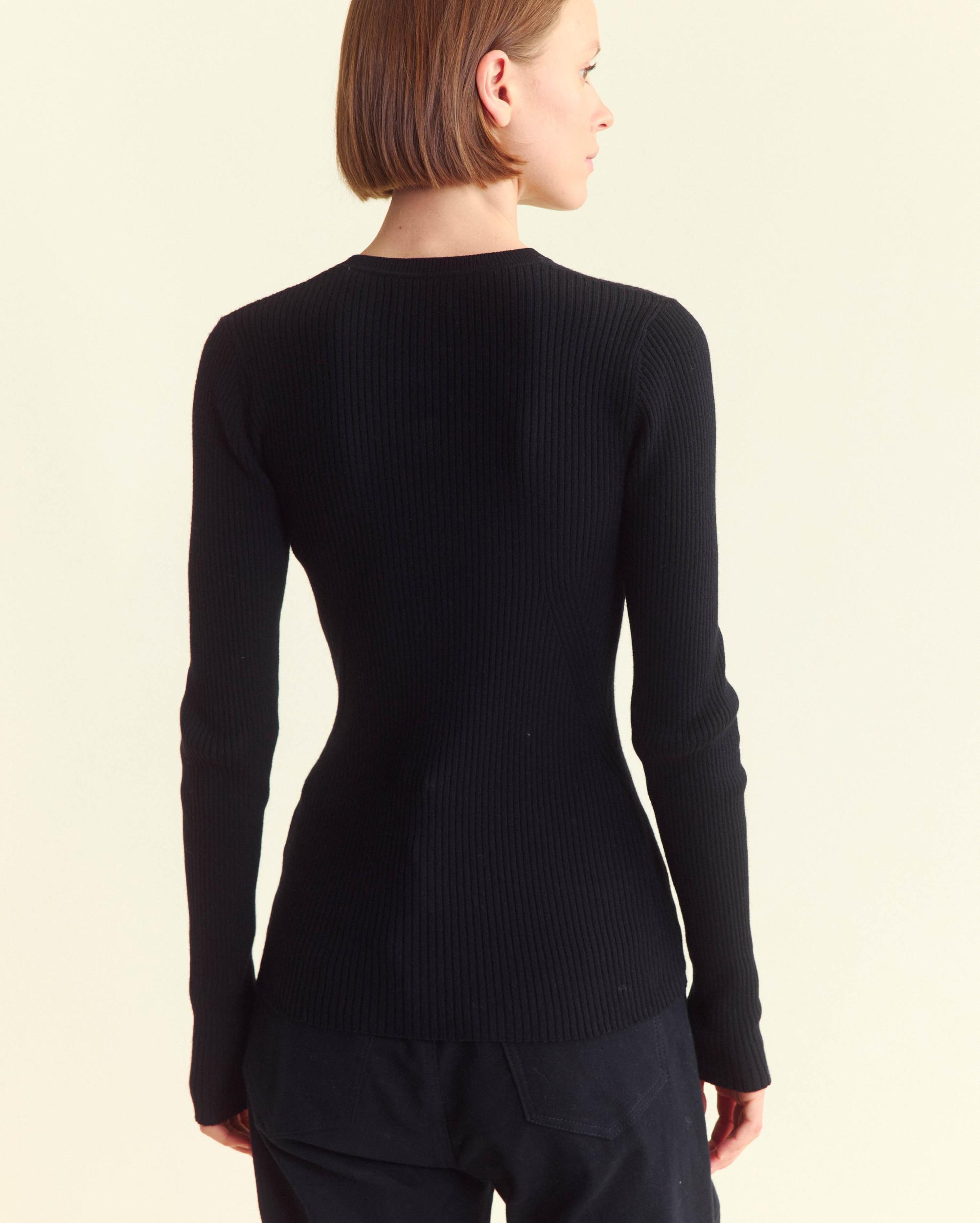 Long Sleeve Rib Crew -  Product Image
