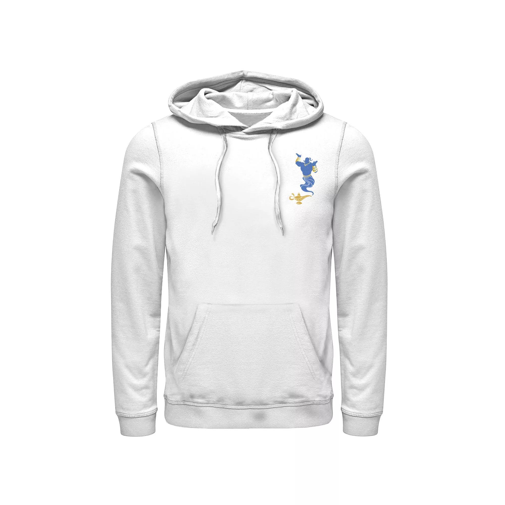 Disney's Aladdin Men's Live Action Genie's Lamp Pocket Logo Hoodie, Size: XL, White Product Image
