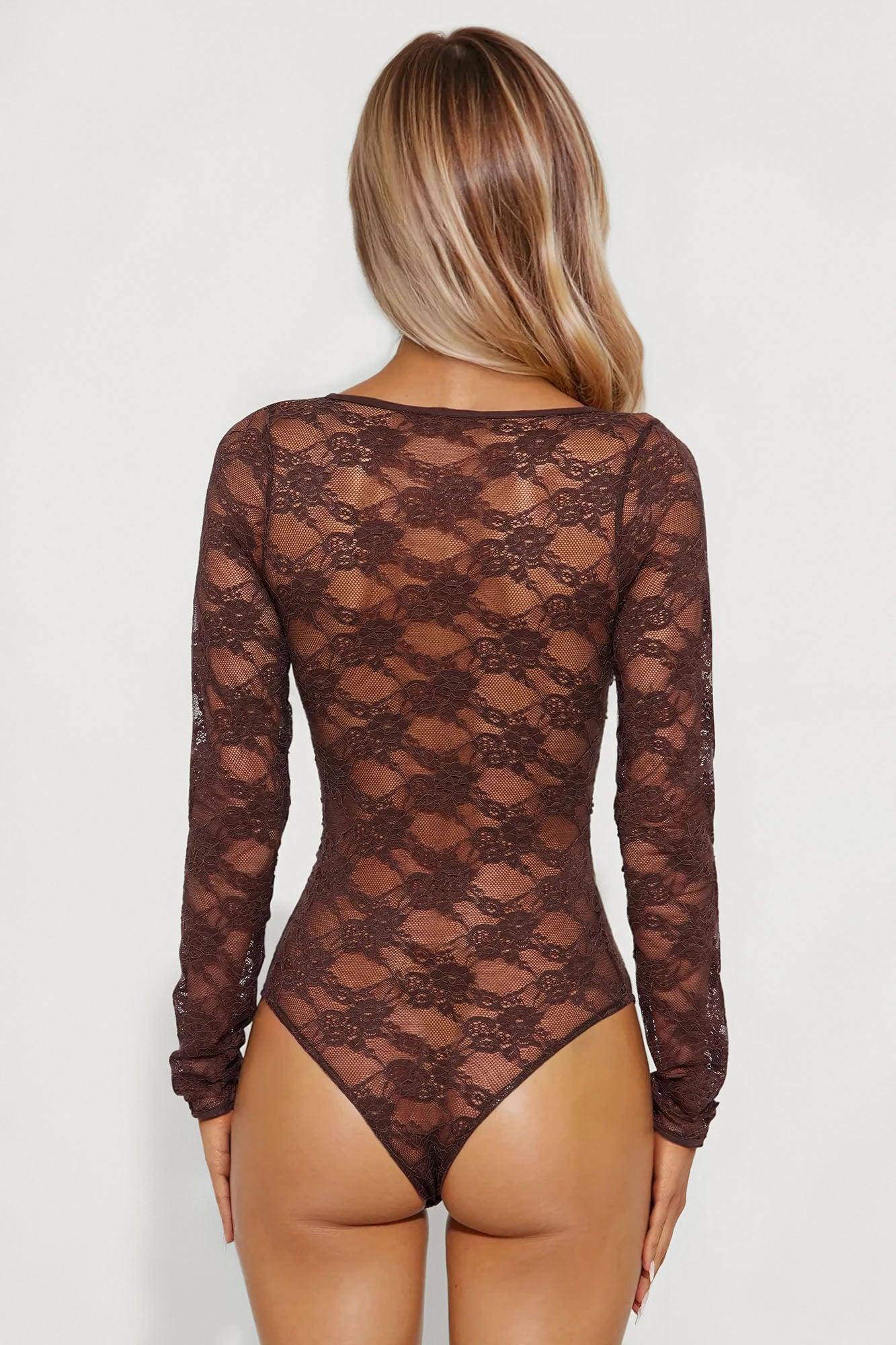 Lovers Lane Bodysuit - Chocolate Product Image