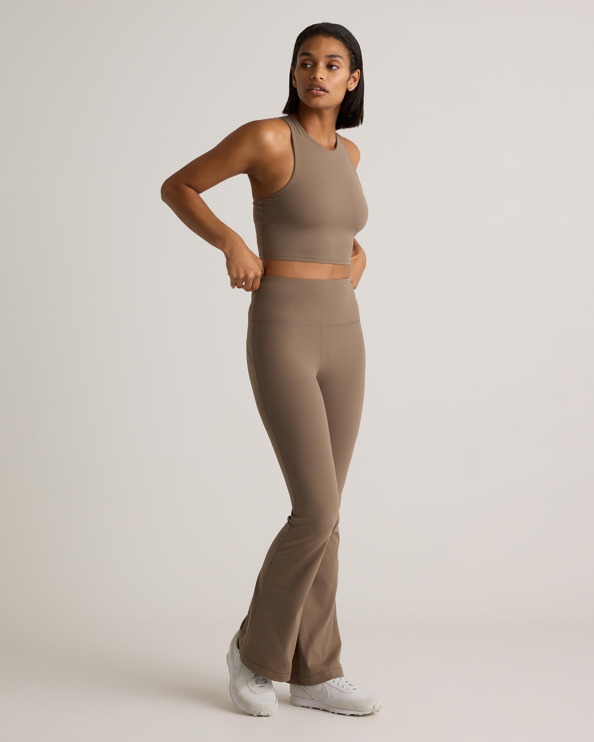 Quince | Women's Ultra-Form High-Rise Flared Pants Nylon/Spandex Product Image