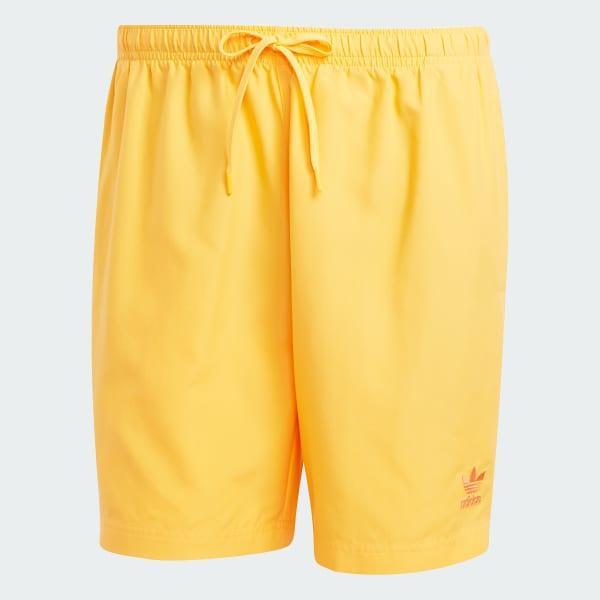 adidas Adicolor 8-Inch Swim Shorts Real Gold M Mens Product Image