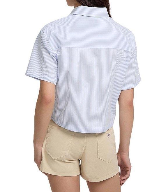 Guess Striped Boxy Poplin Shirt Product Image