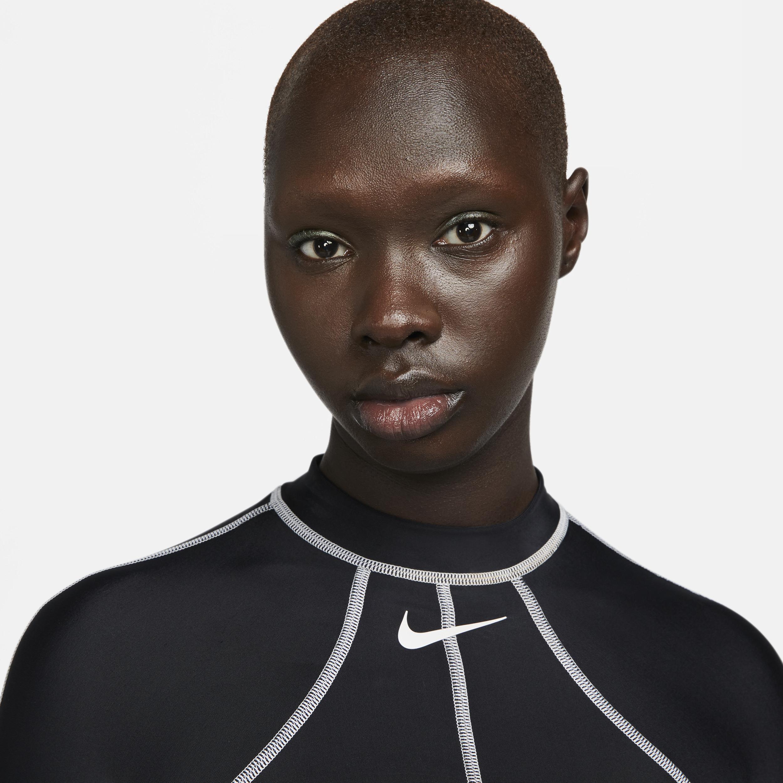 Nike Fusion Women's Long-Sleeve Hydroguard Crop Swim Top Product Image