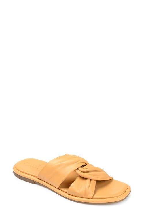 Journee Signature Kanndice Womens Leather Slide Sandals Product Image
