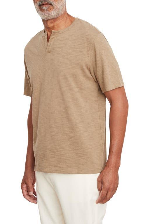 Vince Slub Split Neck Short Sleeve Tee Product Image