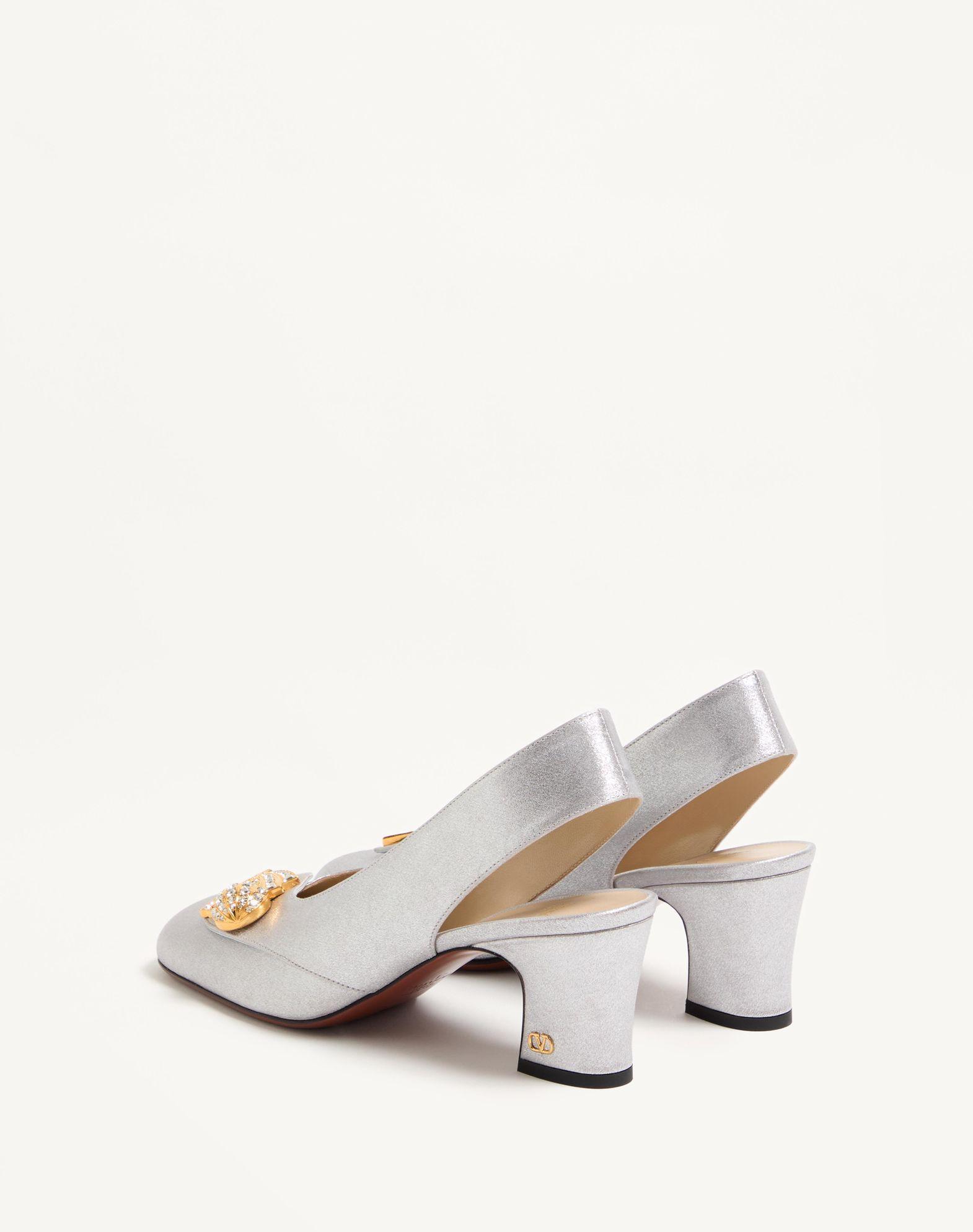 Adamantine Slingback Pumps In Glitter Fabric 60Mm Product Image