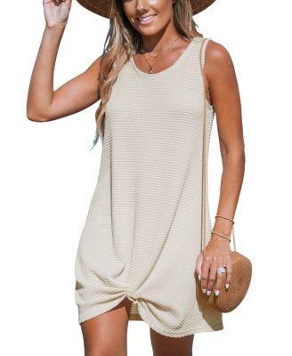 Women's Cupshe Black Sleeveless Twisted Hem Mini Cover-Up, Size: Small Product Image