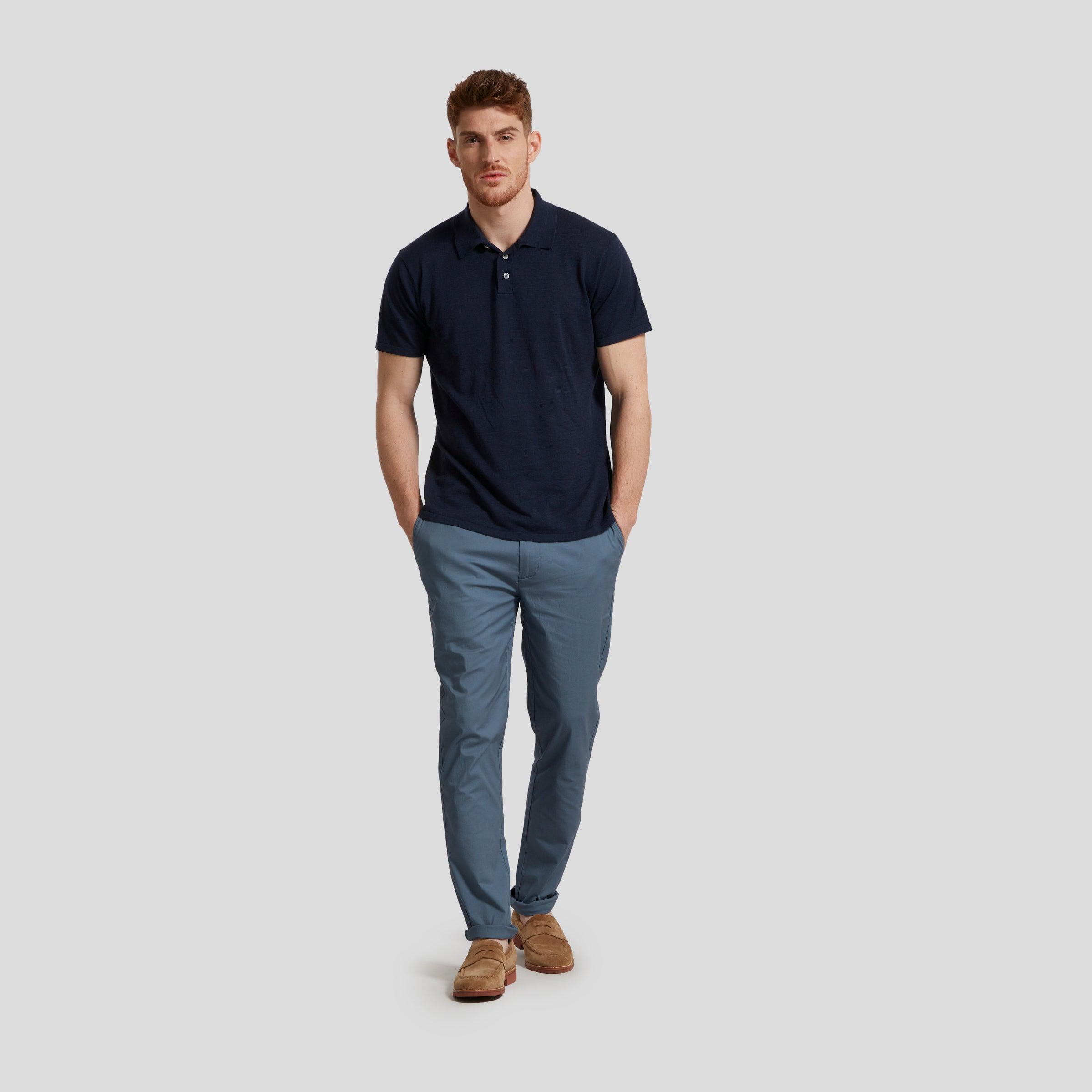 James Featherweight Sweater Polo - Navy Blue Product Image