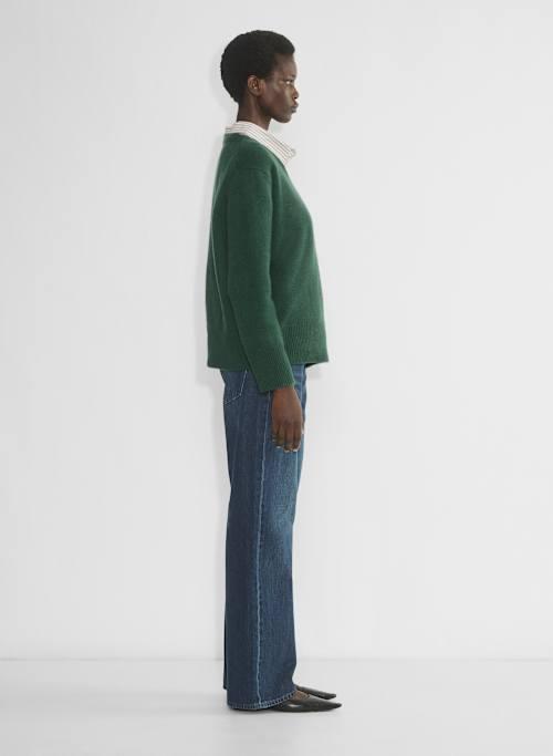 plush cashmere oversized v-neck sweater Product Image