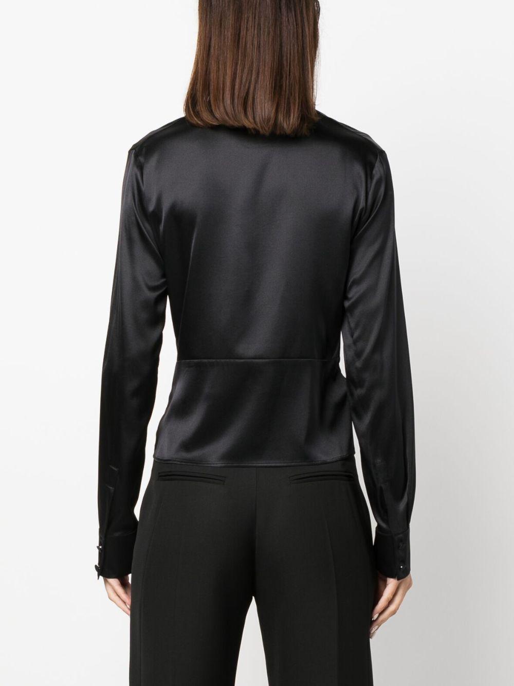 knot-detail silk blouse Product Image