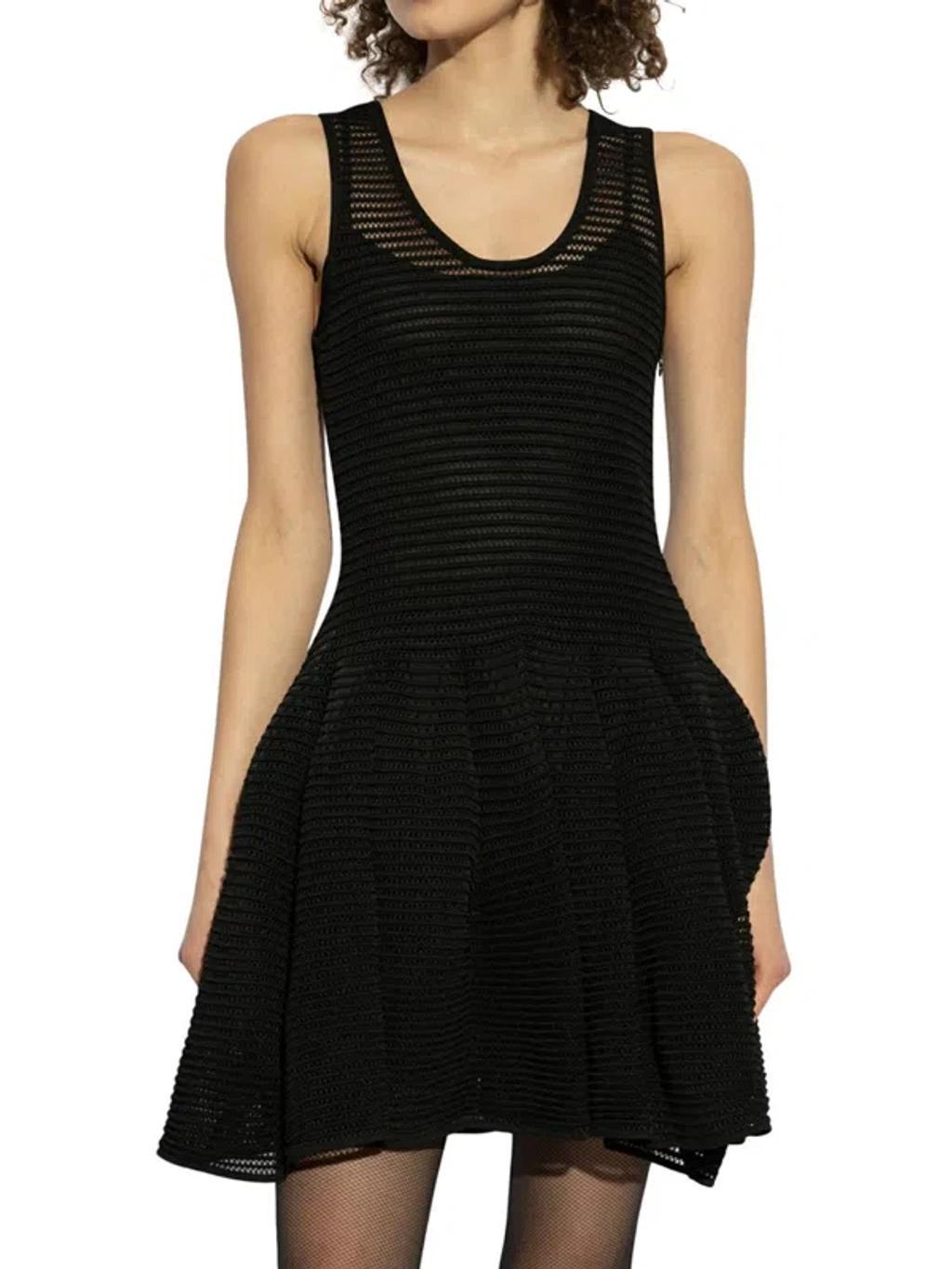 ALAÏA Crinoline-knit Mini Dress In Black Product Image