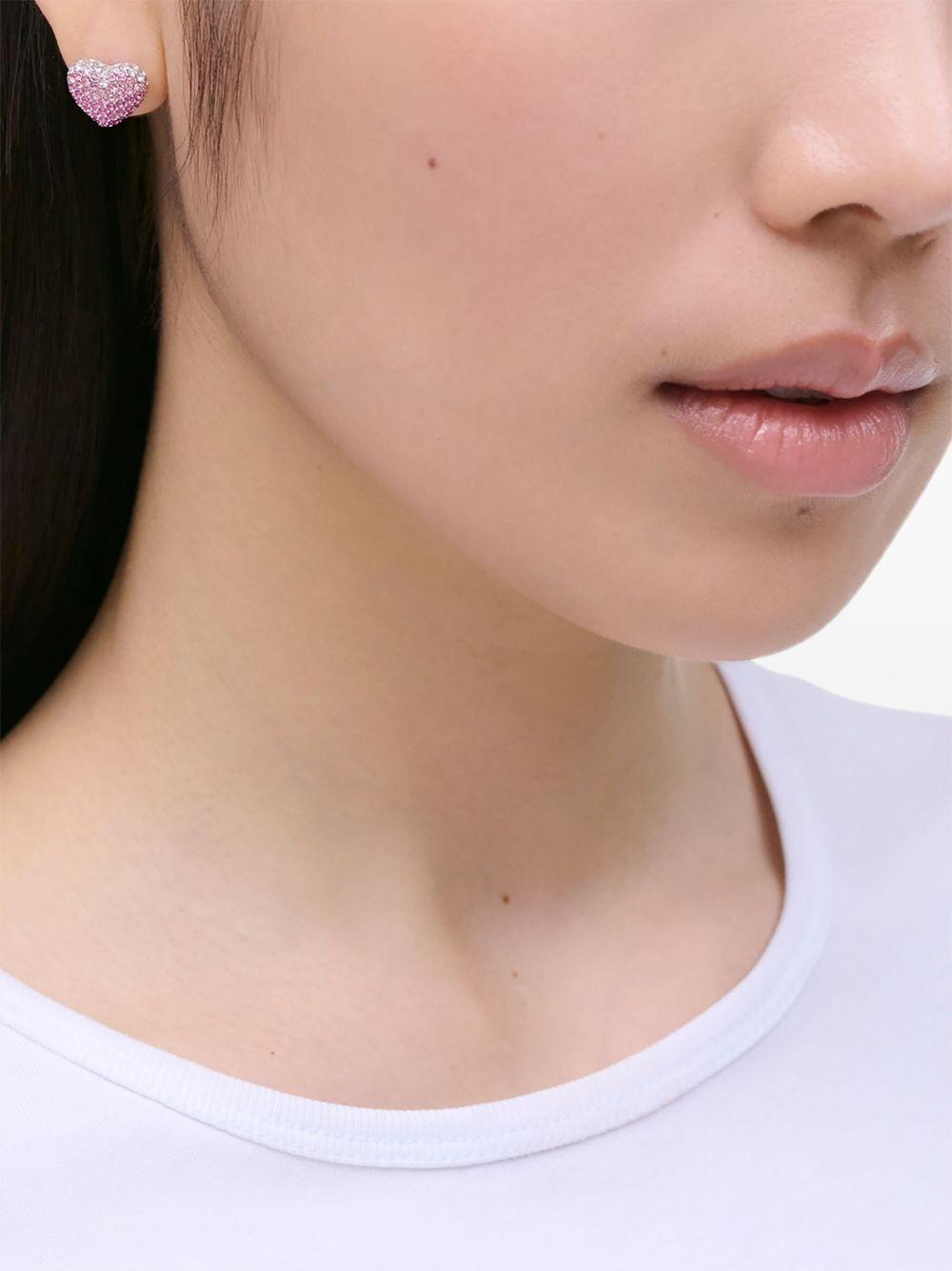 The Pavé Balloon Heart earrings Product Image