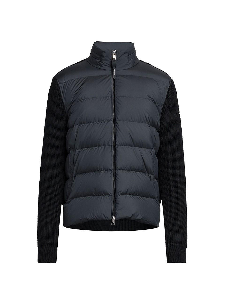 Mens Padded Wool Zip-Up Hoodie Product Image