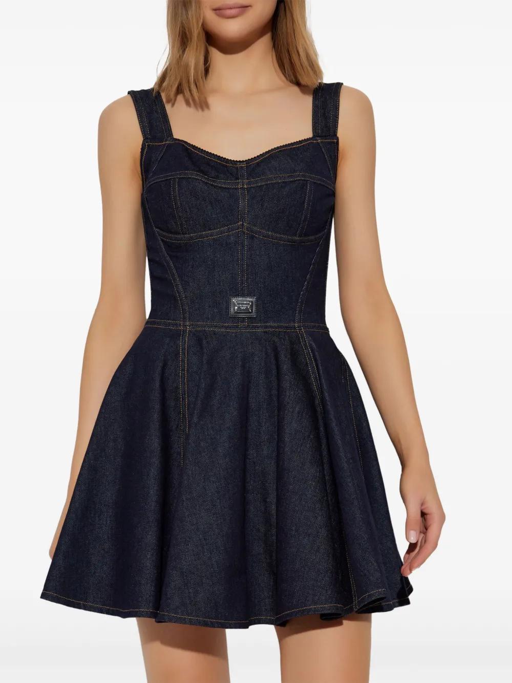 cotton denim dress Product Image