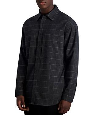 Karl Lagerfeld Mens Long Sleeve Windowpane Dress Shirt Product Image