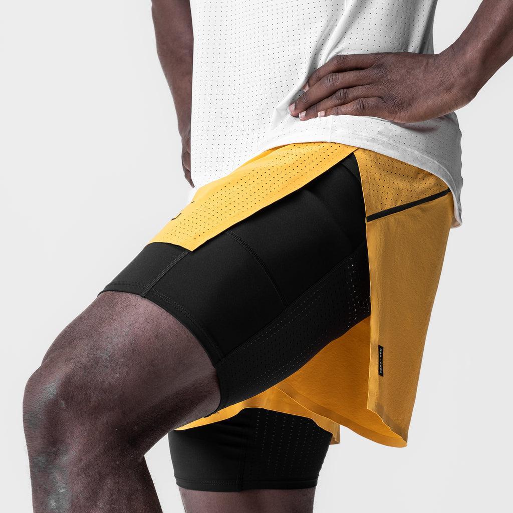 0951. Aerotex™ 4" High Split Liner Short - Amber Product Image