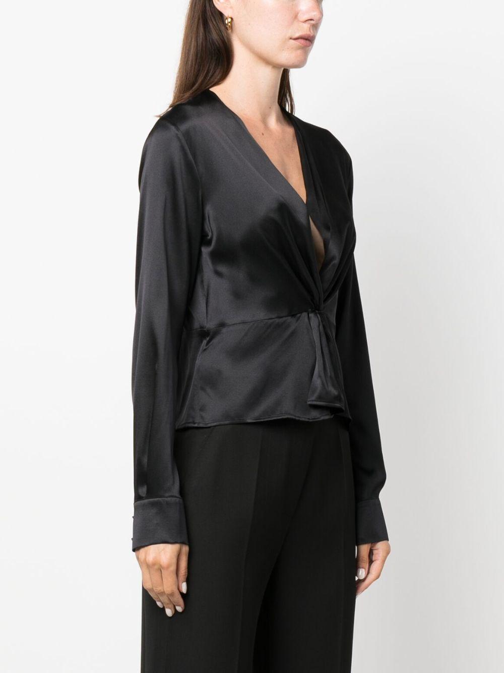 knot-detail silk blouse Product Image