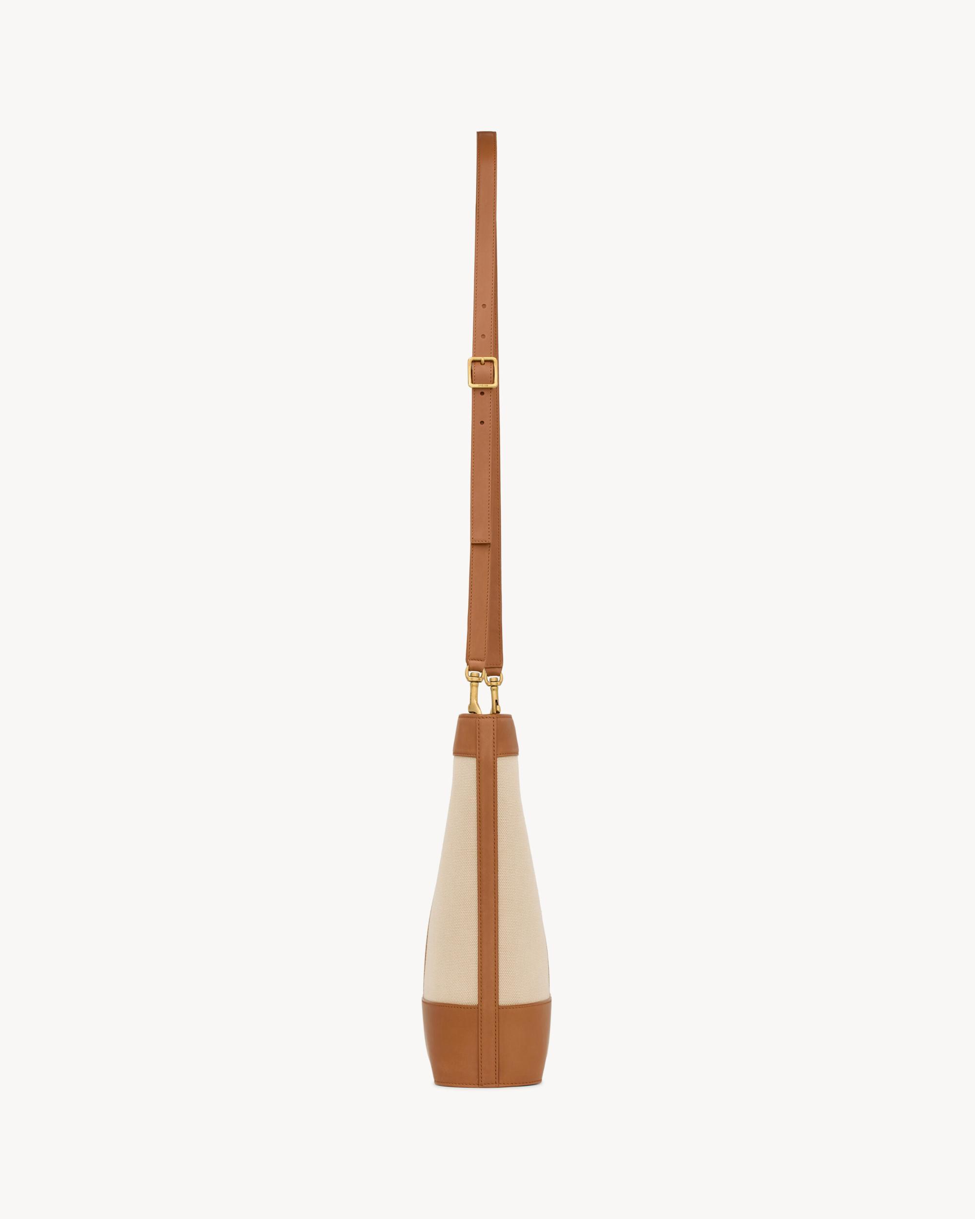 Y small bucket in canvas and leather Product Image